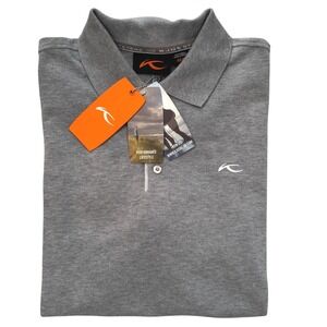 KJUS Mens Esslement Polo Shirt Gray Cotton Golf NWT Size 52 L